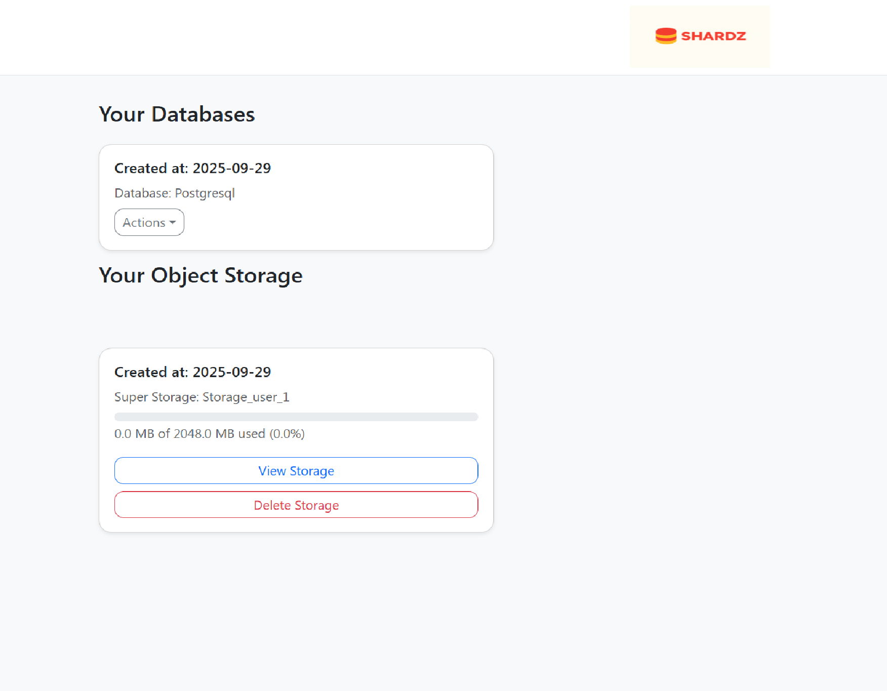 Dashboard Setup UI